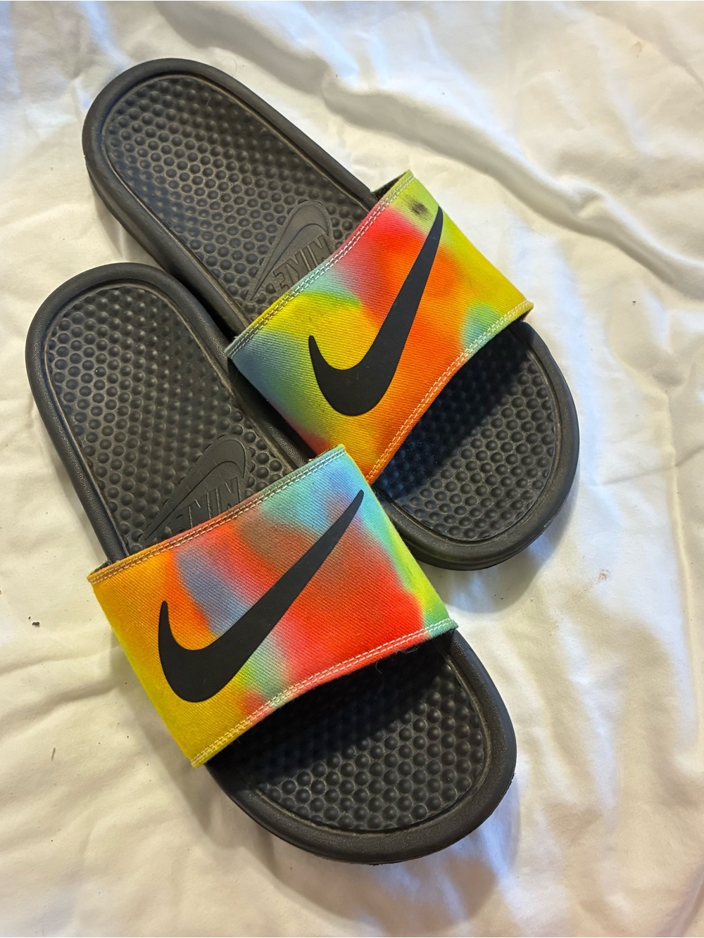 Nike Women’s Tie-Dye Slide Sandals - Black/Multicolor
